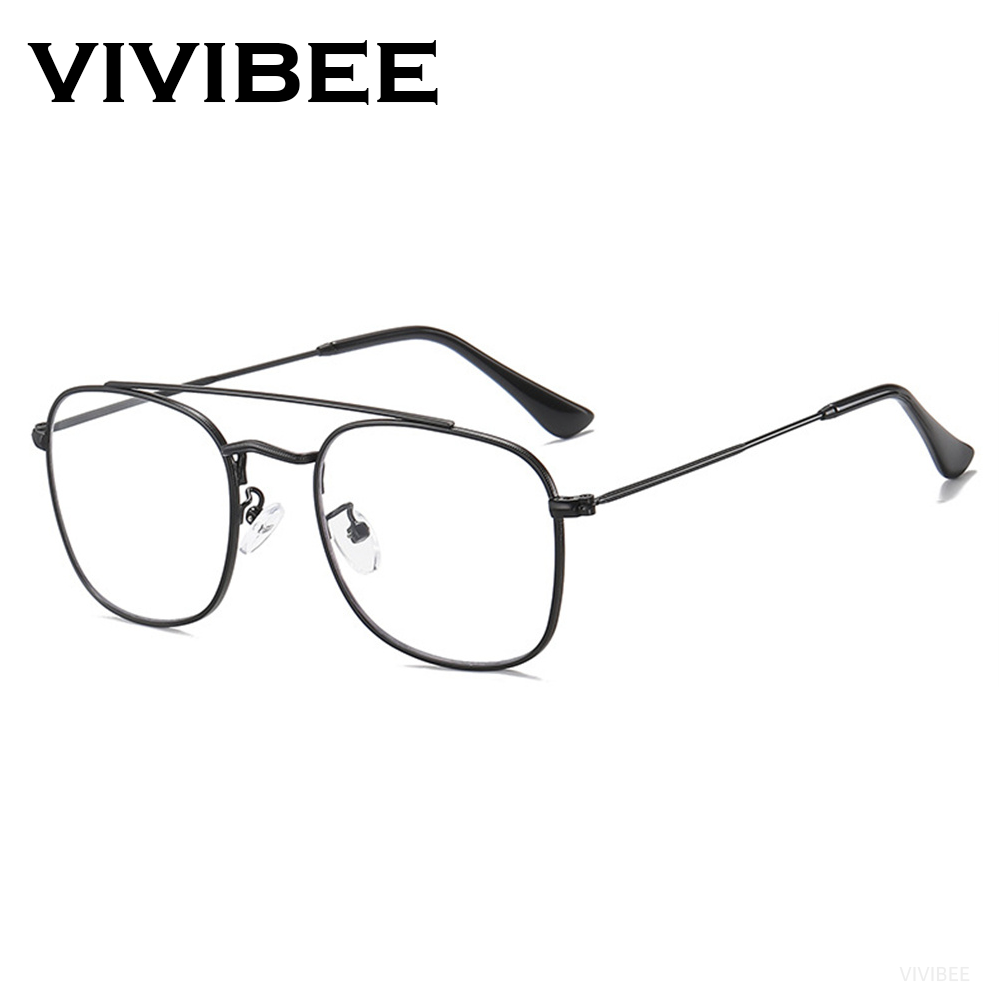 Gaming Glasses Blue - VIVIBEE Retro Aviation Blue Light Blocking