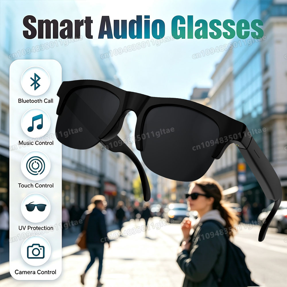 Gaming Glasses Blue - NEW Smart Glasses V5.3 Bluetooth Call