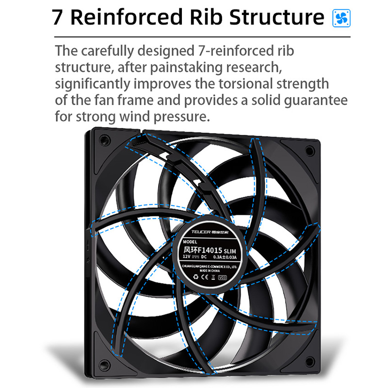 TEUCER F14015 SLIM 140mm PWM S - Esports Gaming Fan 评论和价格