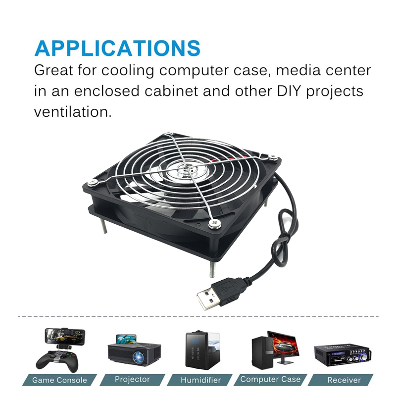 8/12cm 12V USB Powered Compute - Esports Gaming Fan 评论和价格