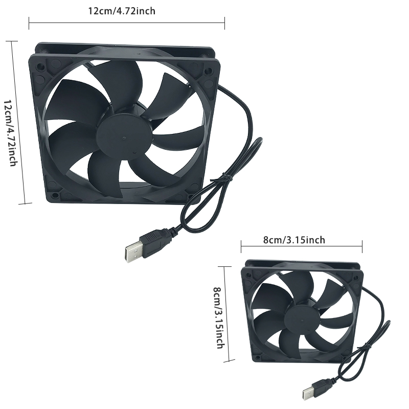 8/12cm 12V USB Powered Compute - Esports Gaming Fan 评论和价格