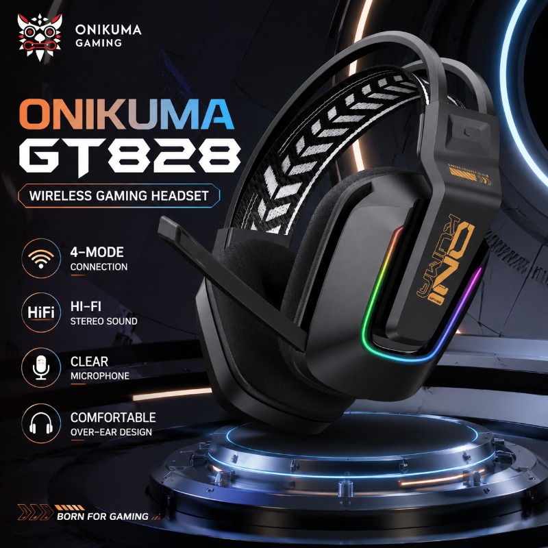 ONIKUMA GT828 Gaming Headset 4 - Esports Gaming Headset 评论和价格