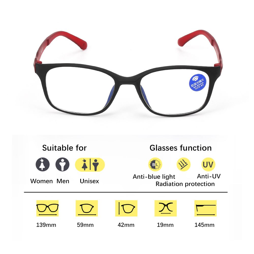 Unisex Flexible TR90 Computer  - Gaming Glasses Blue 评论和价格